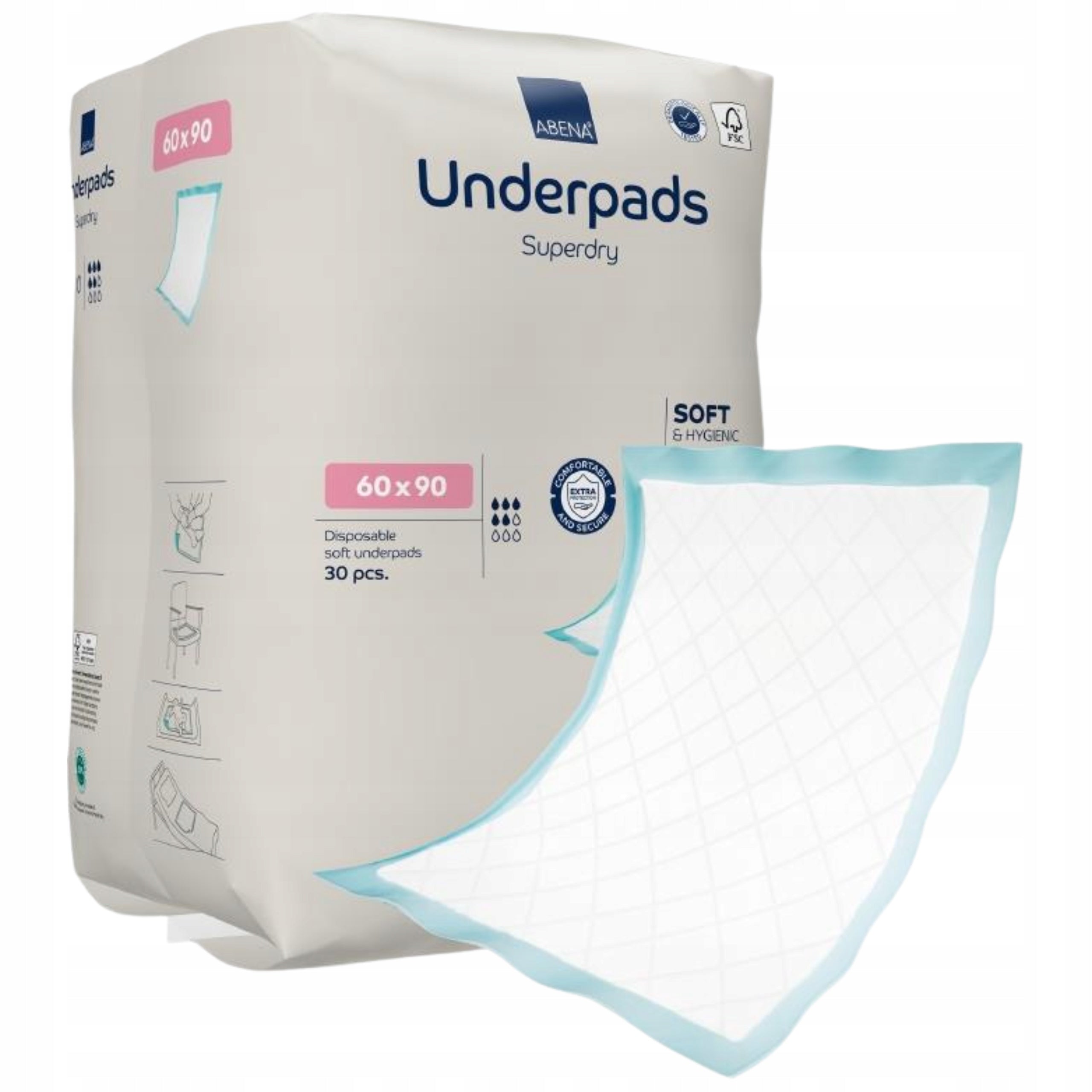 HYGIENE PADS 60x90 30pcs disposable changing mats for changing table EAN (GTIN) 5713571005668