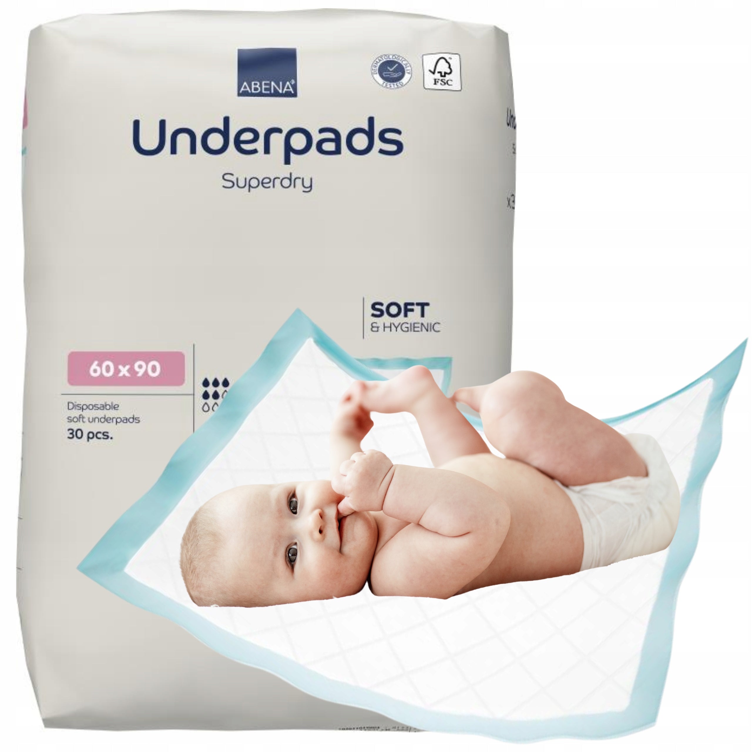 HYGIENE PADS 60x90 30pcs disposable changing mats for changing table