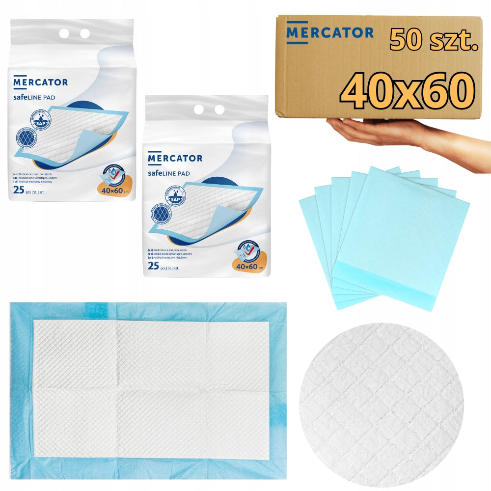 HYGIENIC CHANGING Primers safeLINE MERCATOR 40x60 50 pcs.