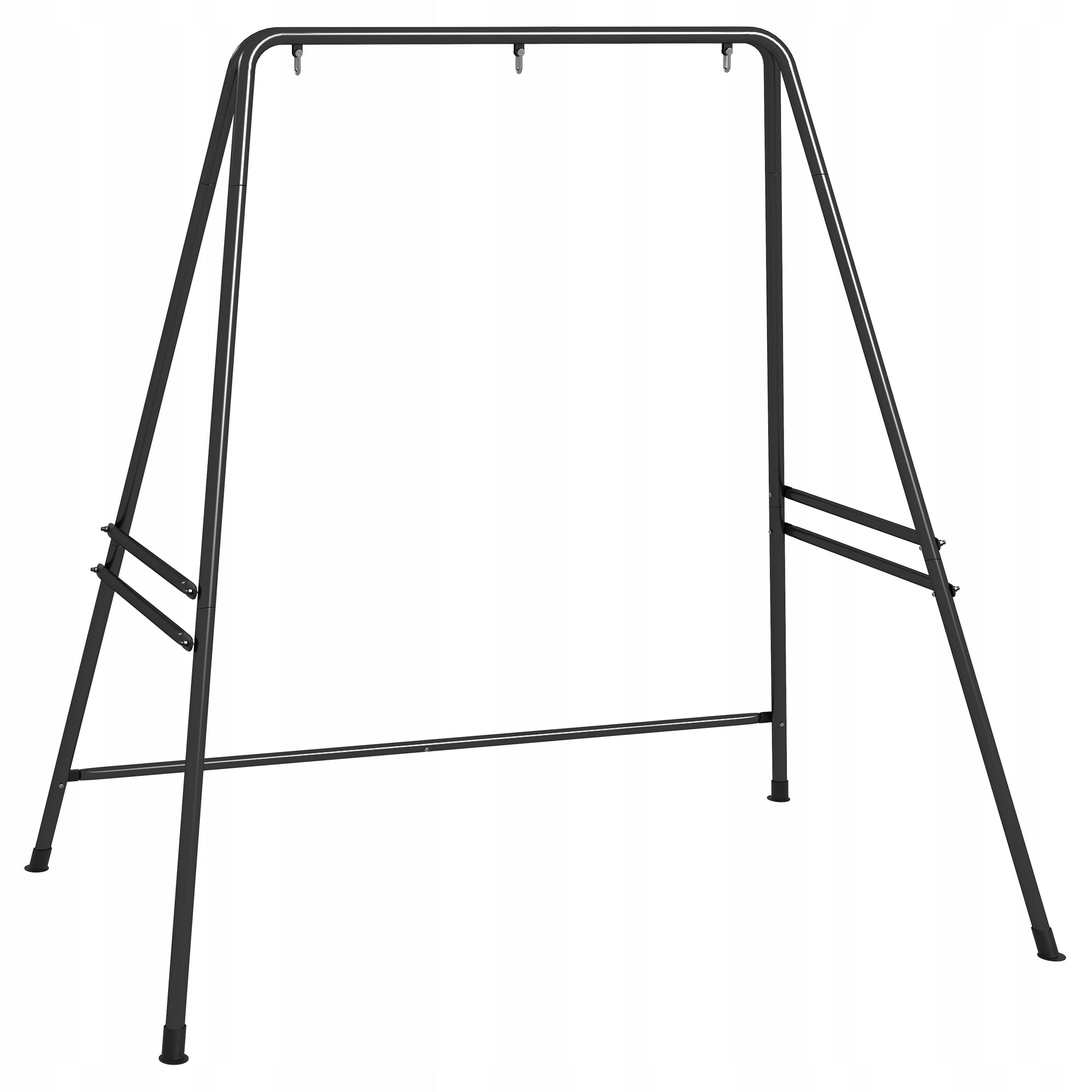 Hängemattengestell for adults with metal frame 150 kg, black
