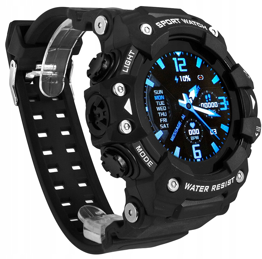 Hagen SMARTWATCH HC18-BLACK WITH BLUE Color black