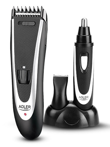 Hair Clipper Beard Wireless 3-15mm + Trimmer for Nose and Ear Adler