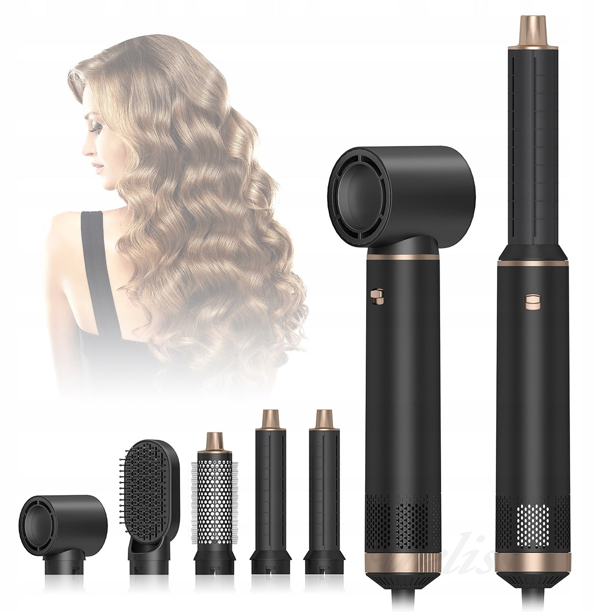 Hair Dryer 5in1 Curler Straightening Brush Ionization Tip Rotation Brand no brand