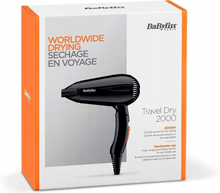 Hair Dryer BaByliss 5344E Travel Folding 2000W Concentrator Packaging status original