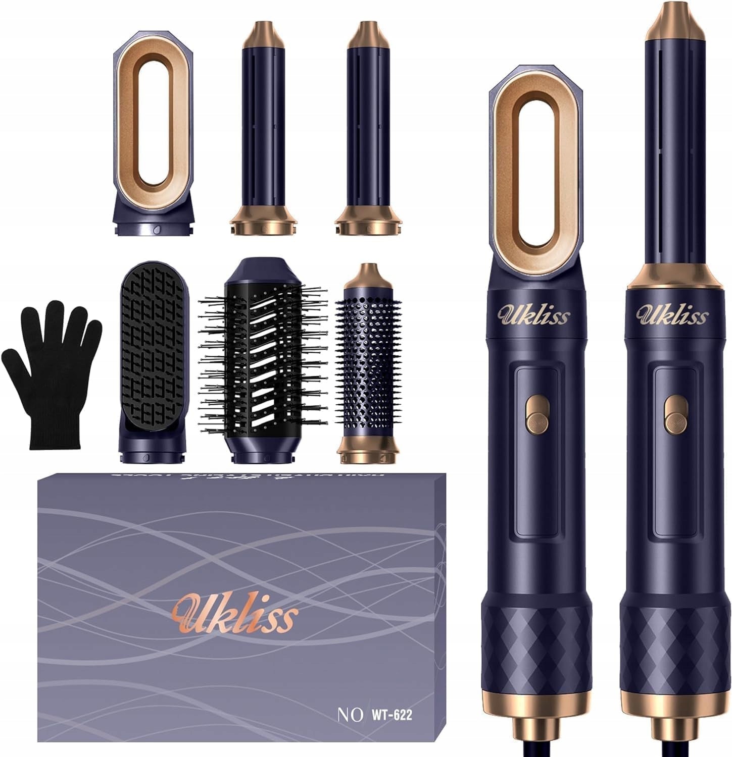 Hair Dryer Ukliss 6in1 6 Replacement Styling Tips 0699 Model WT-622
