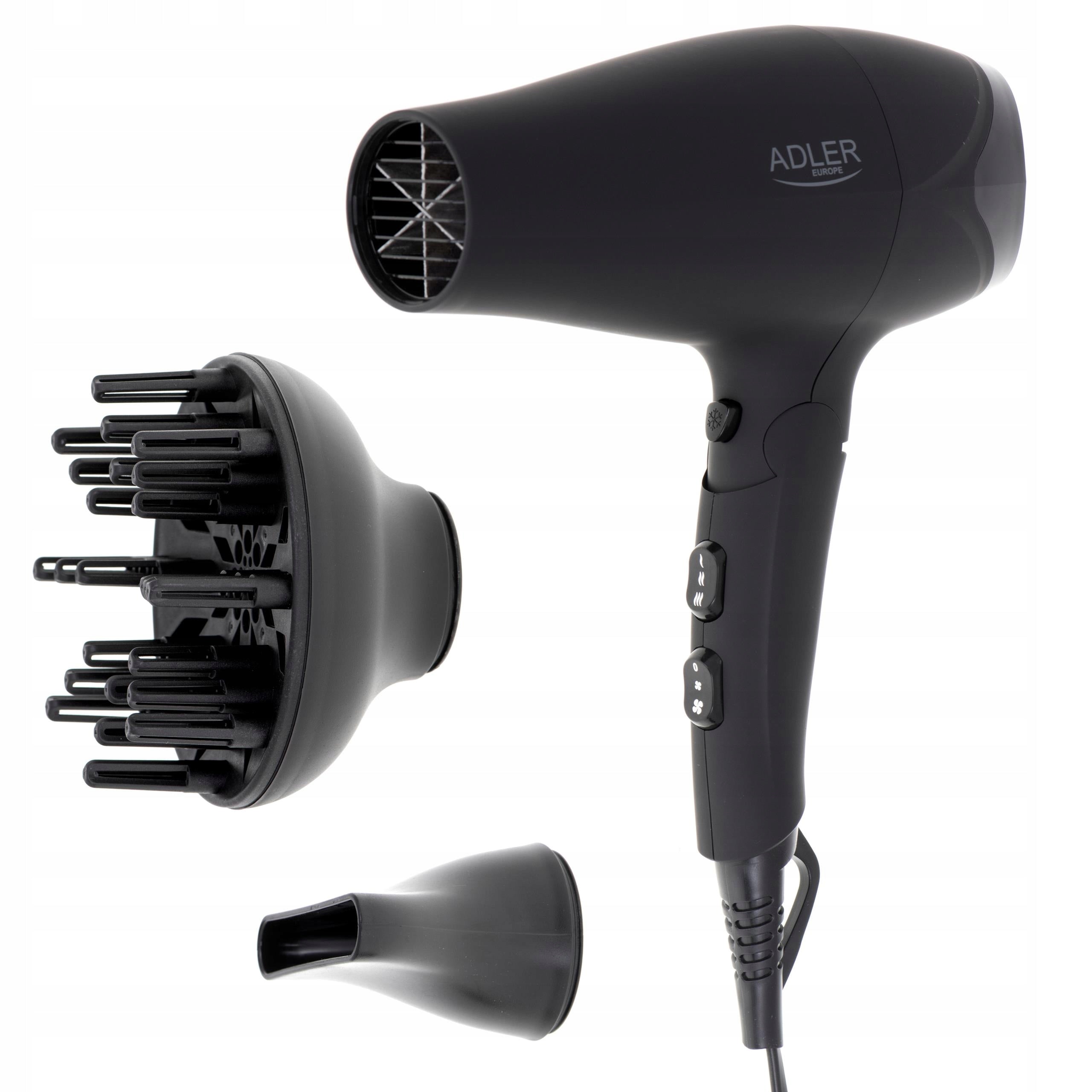 Hair Dryer with Diffuser 2500W Rubberized Housing Folding Handle Packaging status original