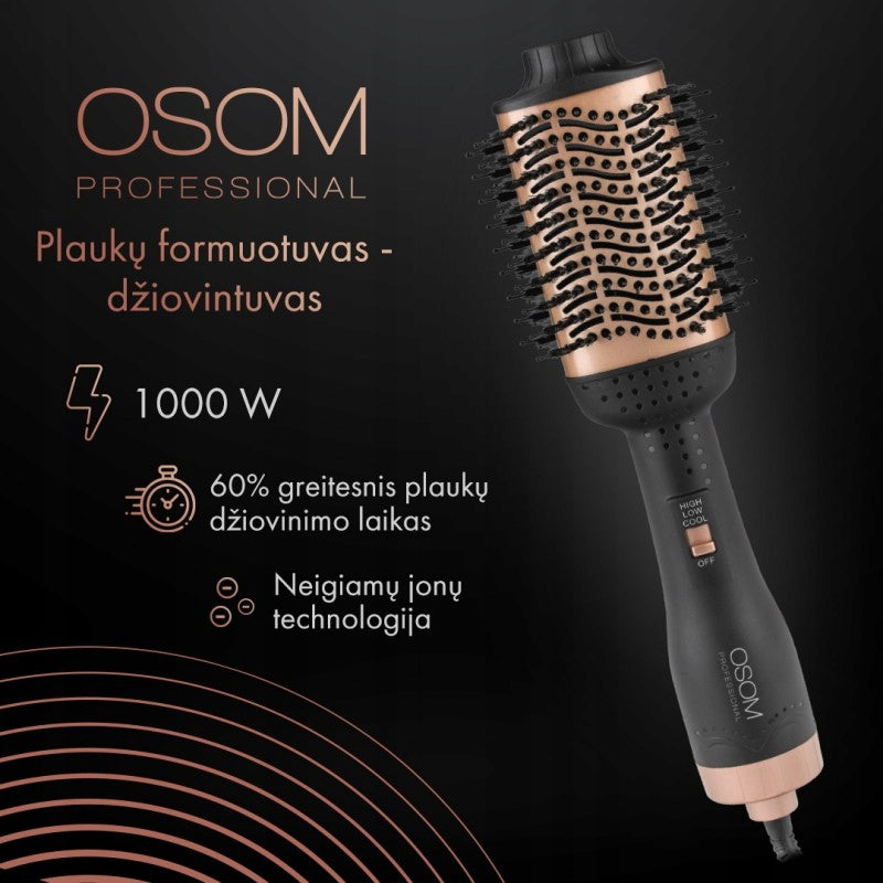 Hair curler-dryer Osom Professional OSOMP01HD, with tourmaline and Brand Professional
