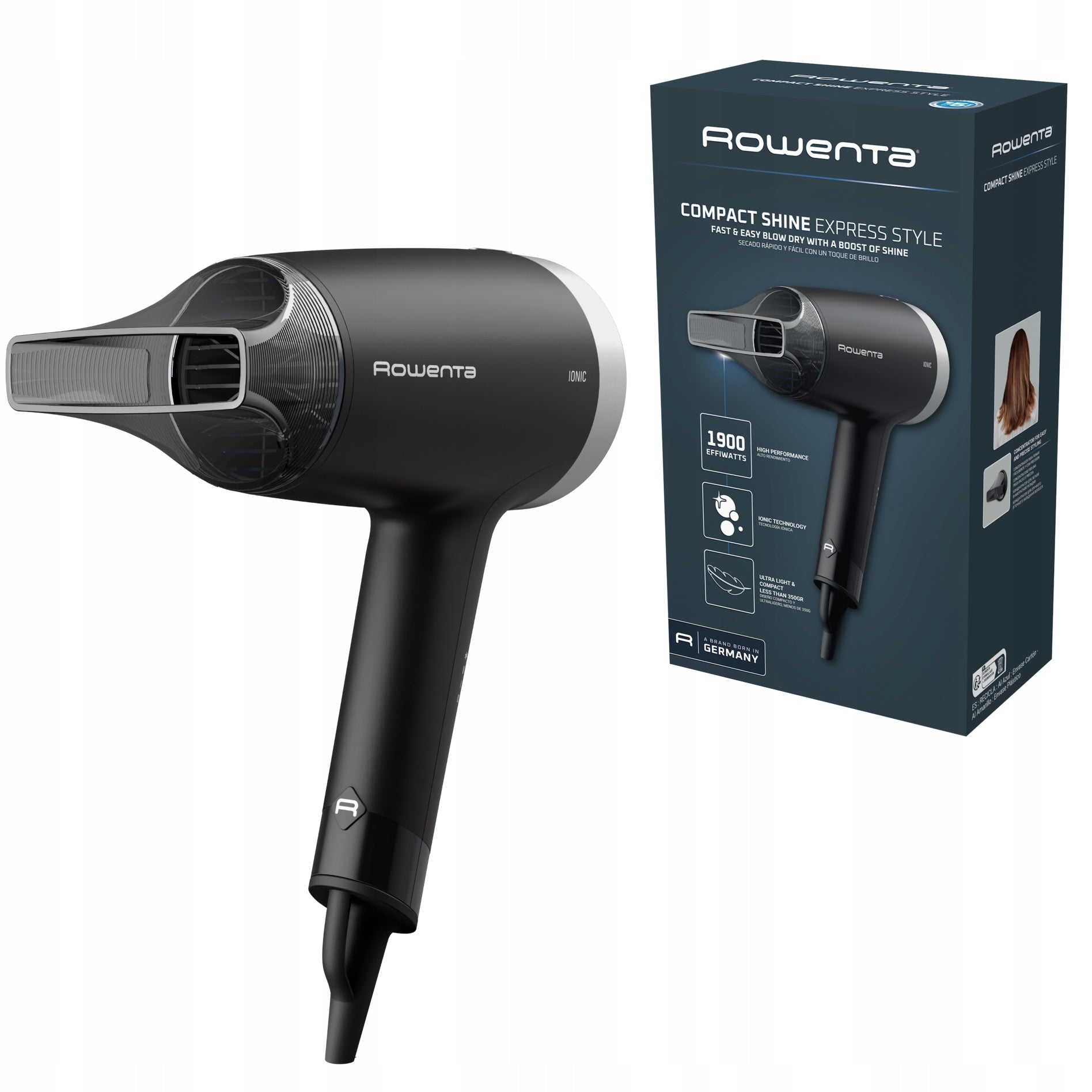Hair dryer Rowenta CV1810 1600W Ionization light cold air supply