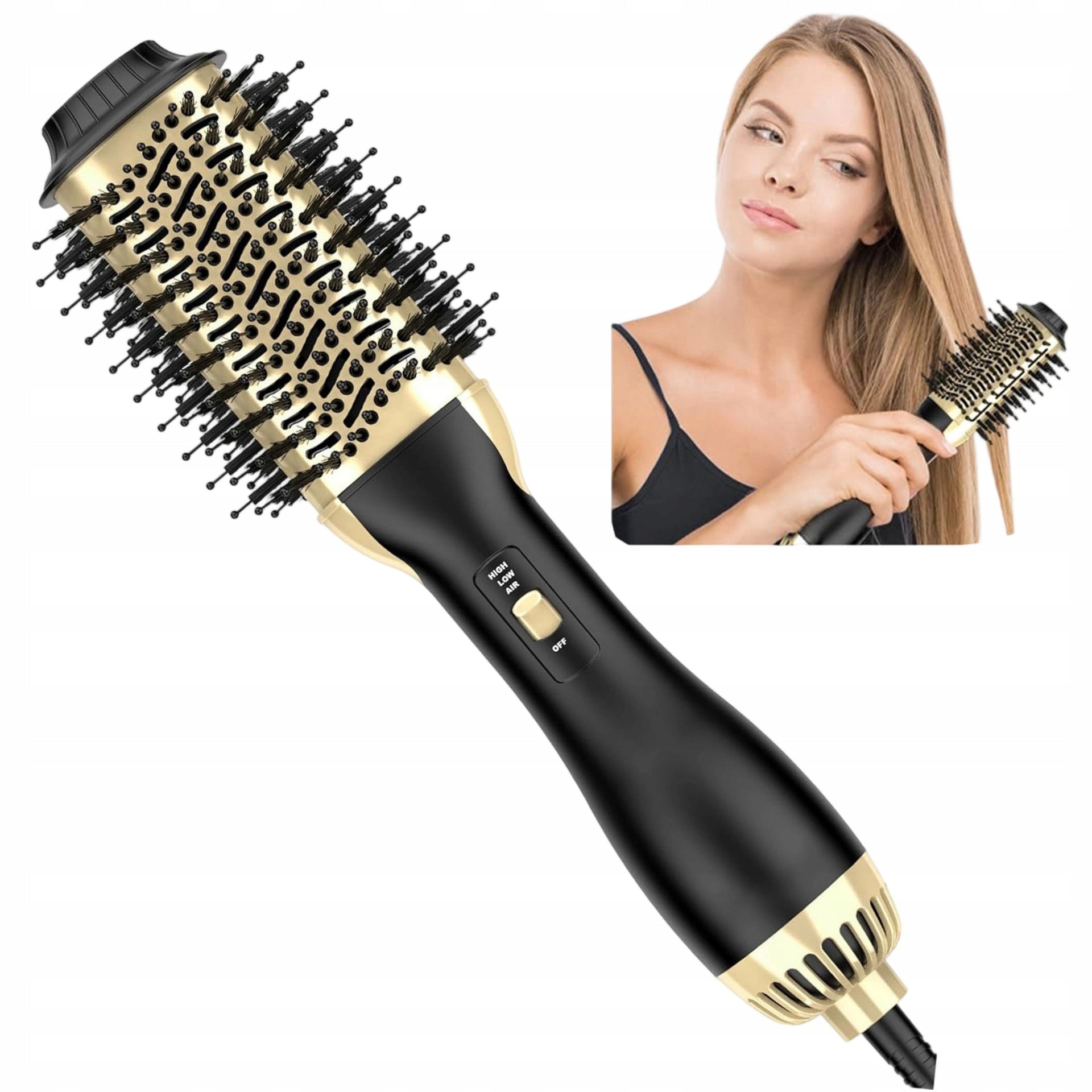 Hair dryer brush straightener tourmaline ionization curler styling brush