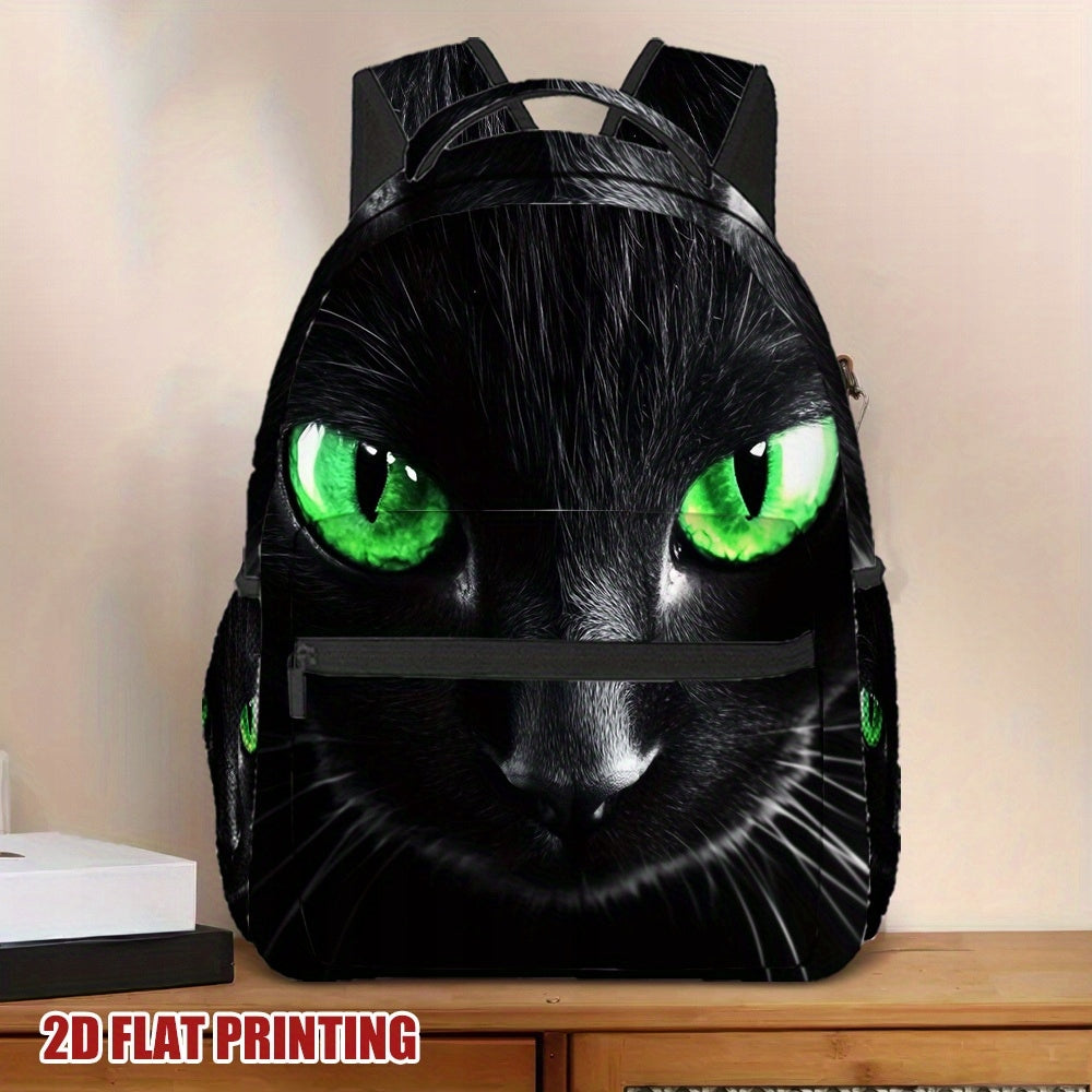 Halloween Black Cat Backpack for Campus, Travel, and Commuting