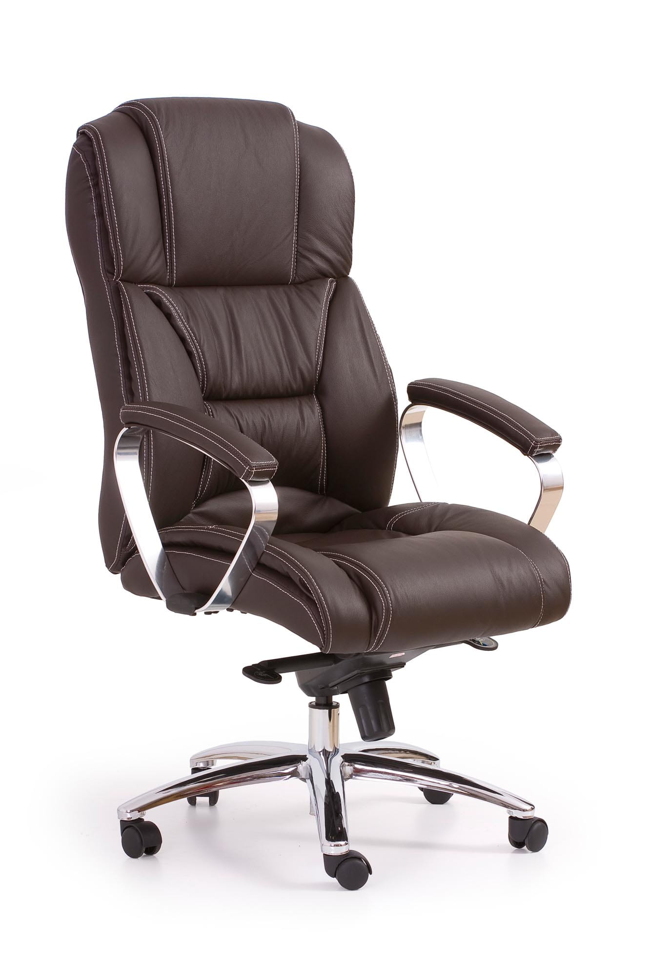 Halmar FOSTER Office Chair, Swivel, Executive Desk Chair, Dark Brown Leather
