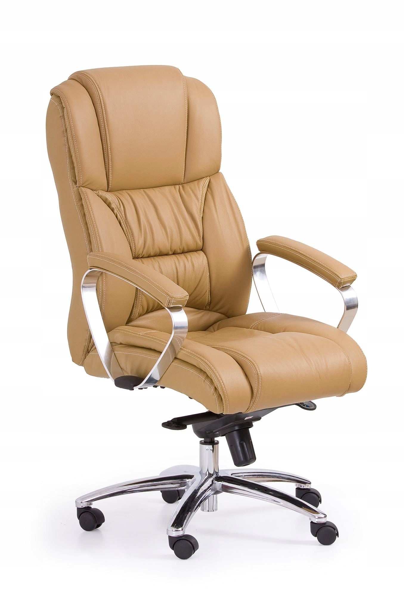 Halmar FOSTER Swivel Office Chair - Light Brown Leather