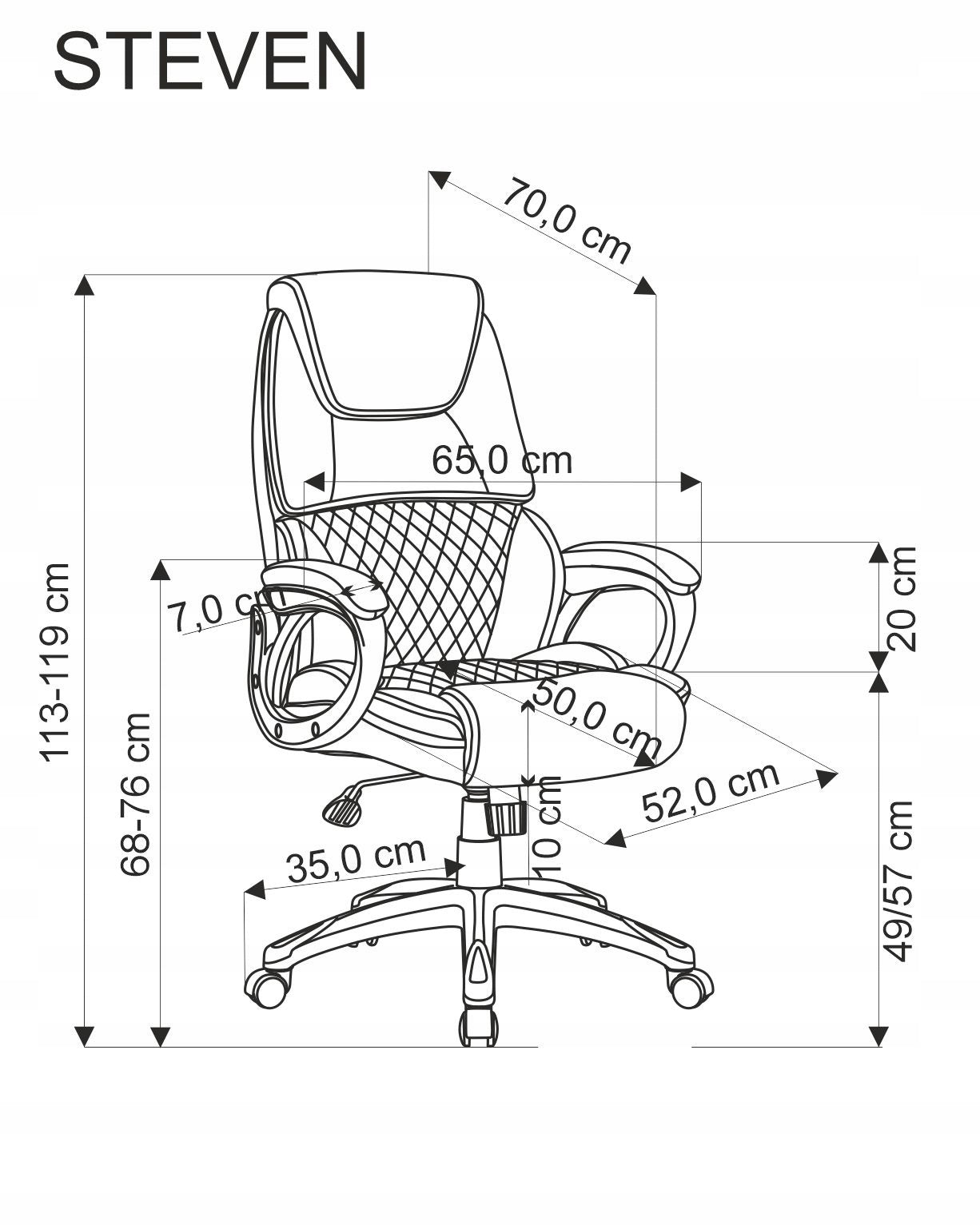 Halmar STEVEN office swivel office chair black /ash Sale Brand Halmar