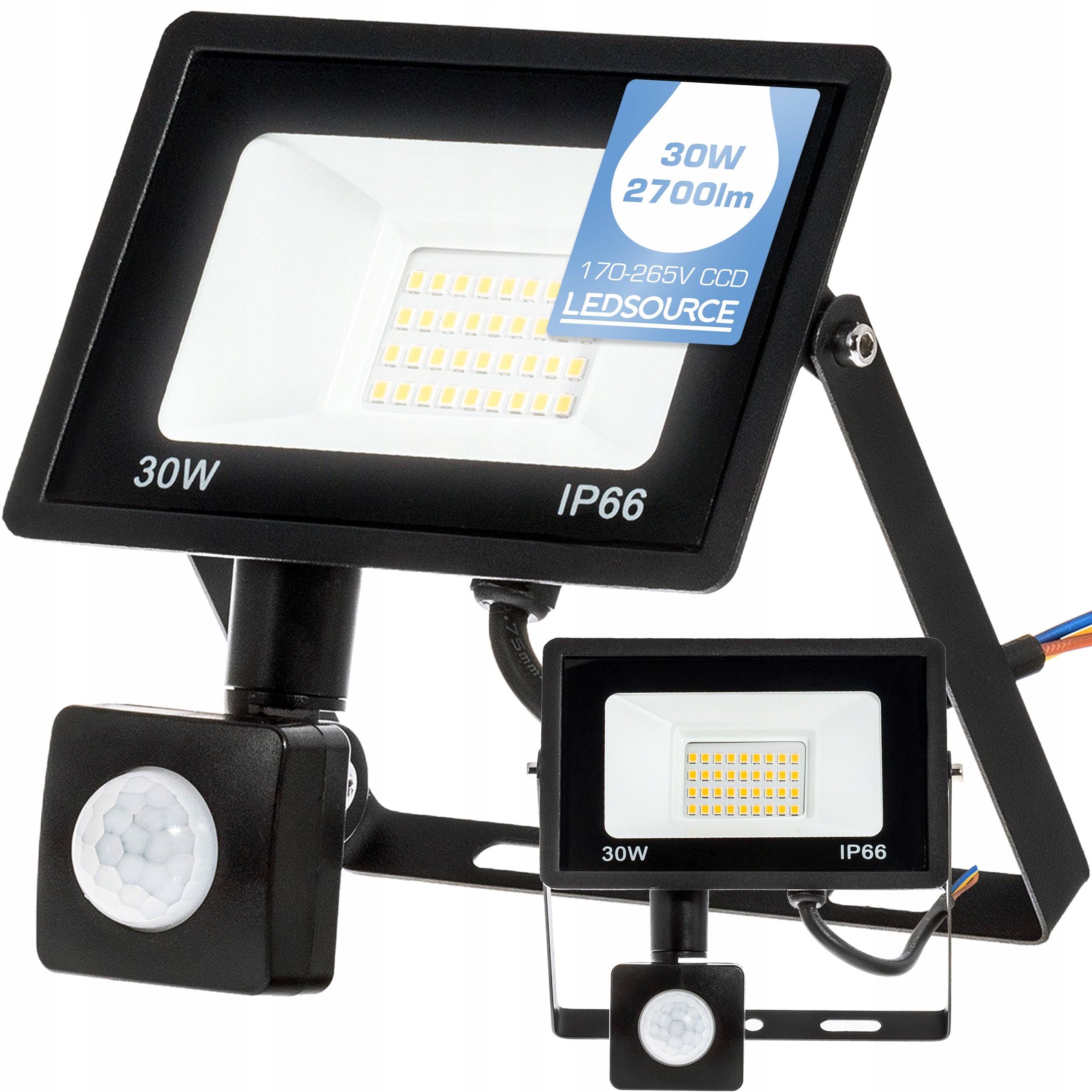 Halogen 30W LED Floodlight Outdoor Lamp Motion Sensor Twilight Garage