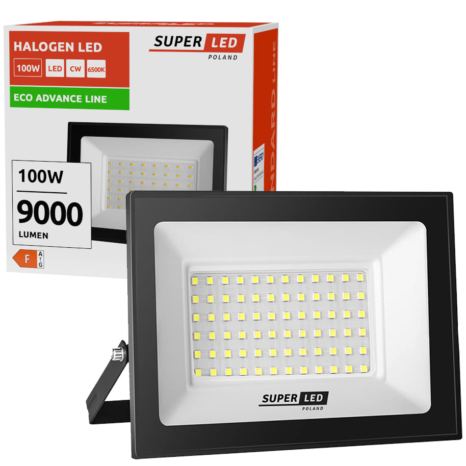 Halogen Floodlight LED Lamp 100W 9000 lm IP65 6000K Eco Line SuperLED