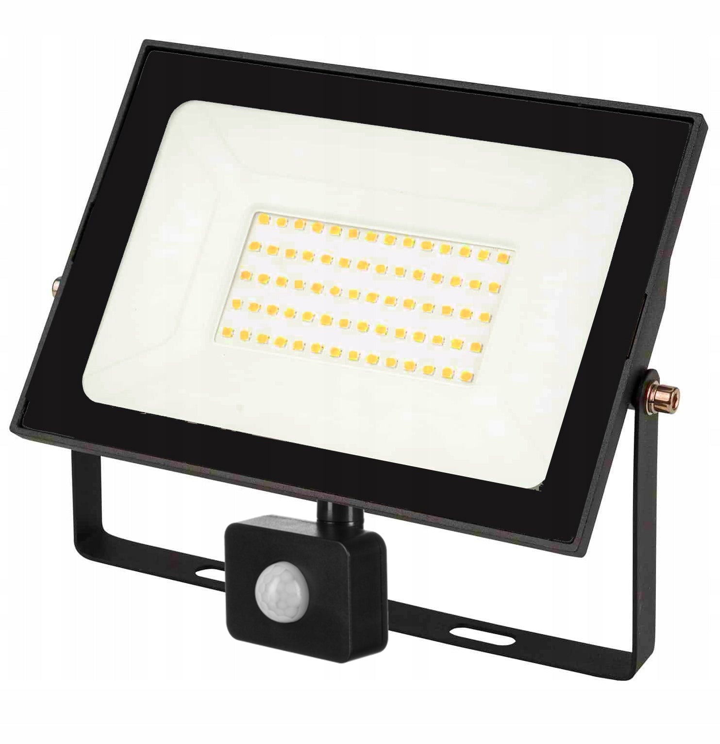 Halogen Floodlight LED Lamp 50W 5500 lm IP65 Motion Sensor WHITE COLD Color black