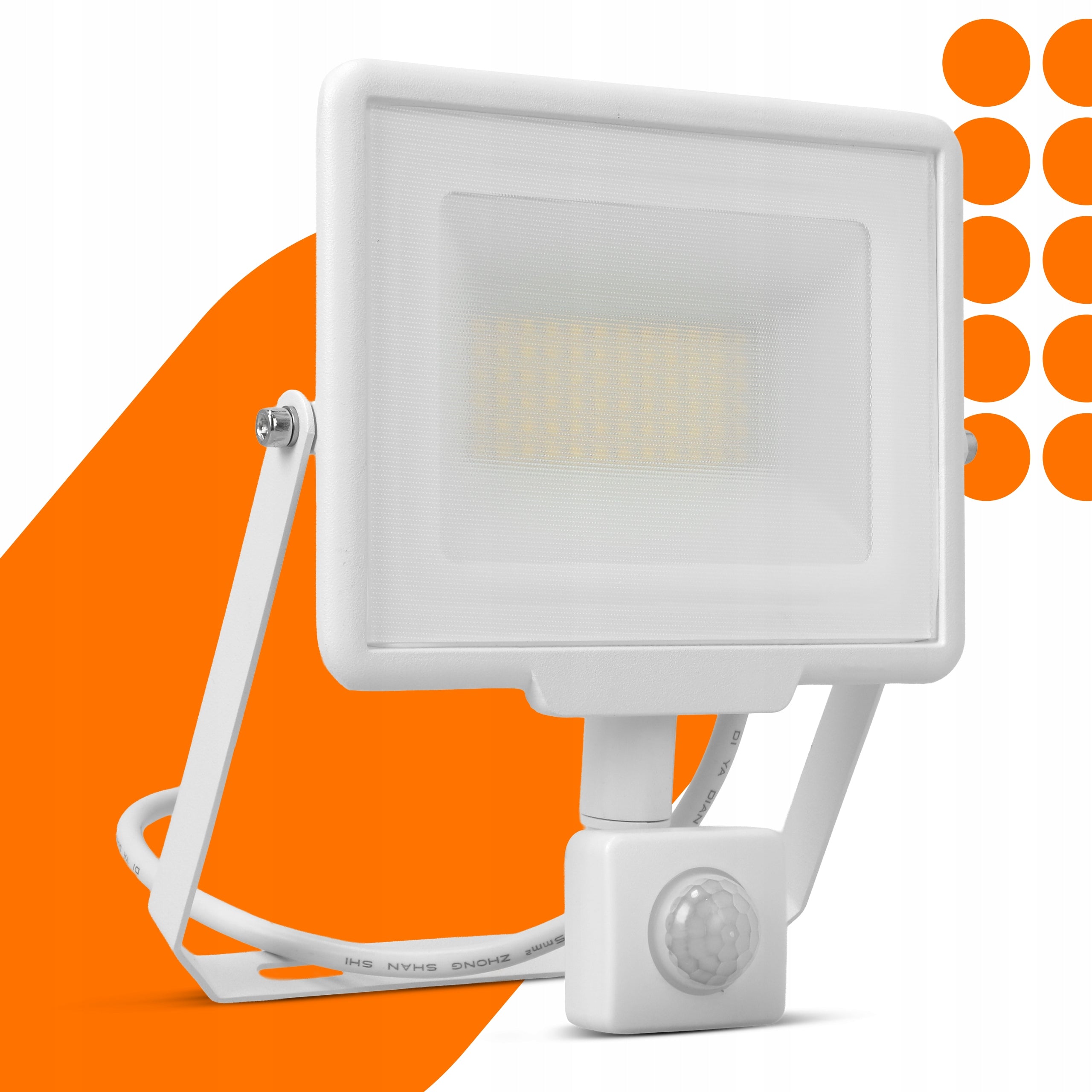 Halogen LED 50W Twilight Motion Sensor Floodlight Outdoor PIR Lamp Color temperature 4500 K