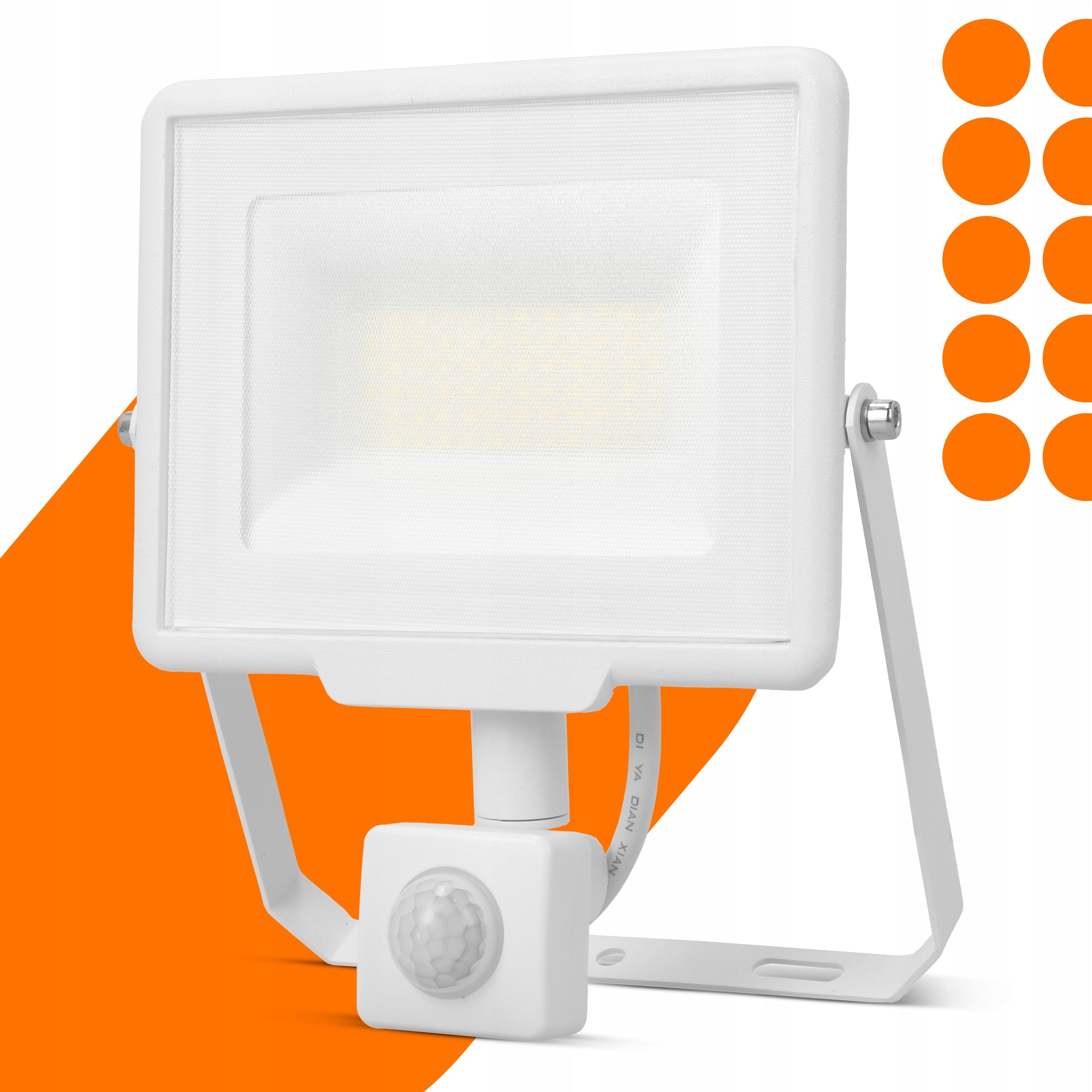 Halogen LED 50W Twilight Motion Sensor Floodlight Outdoor PIR Lamp Light color white neutral