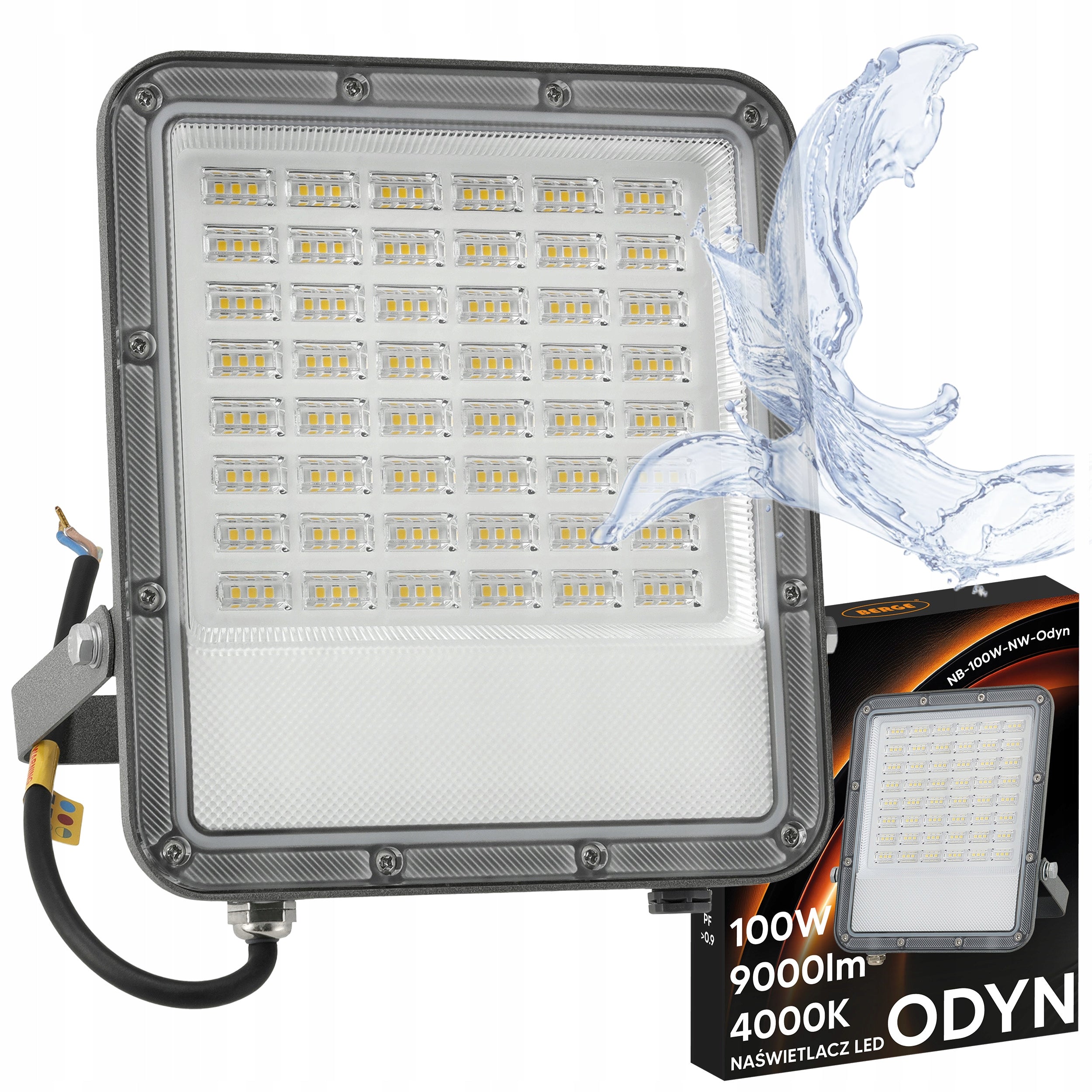 Halogen LED Floodlight Lamp 100W 9000lm Premium Outdoor 4000K IP66