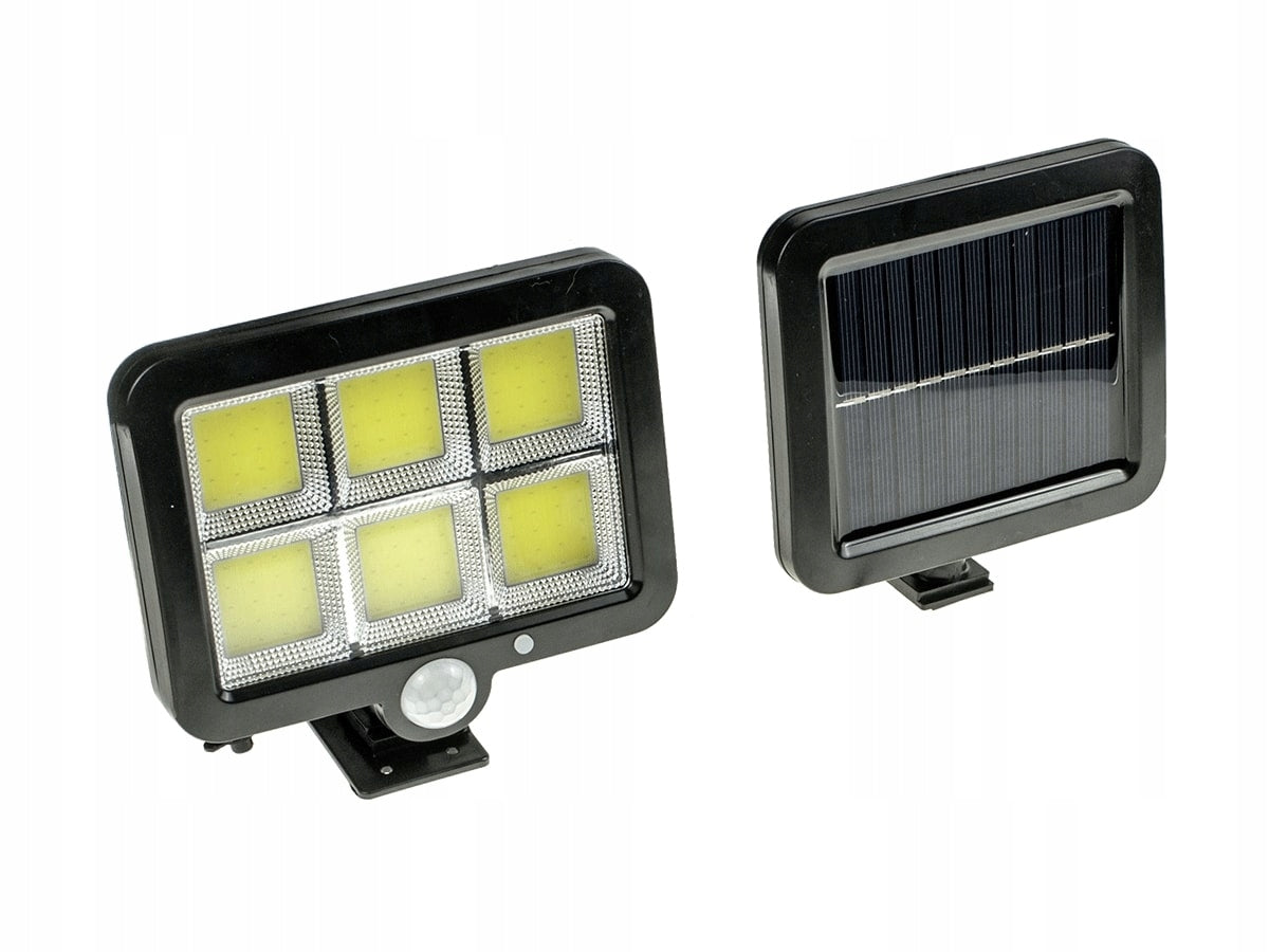 Halogen LED Floodlight Solar Outdoor Lamp with Motion Sensor Color black