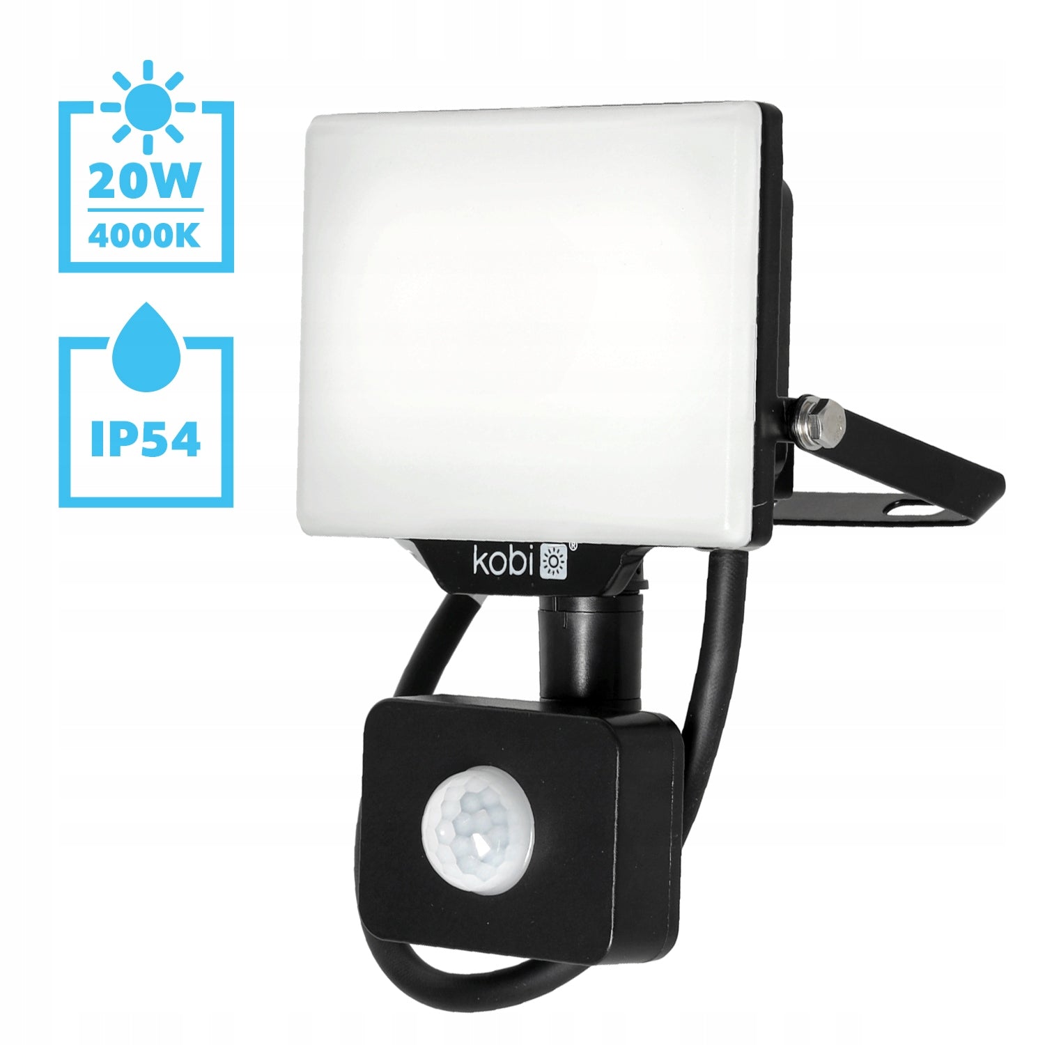 Halogen LED Floodlight with Motion and Dusk Sensor 10W 4000K IP54 Packaging status original