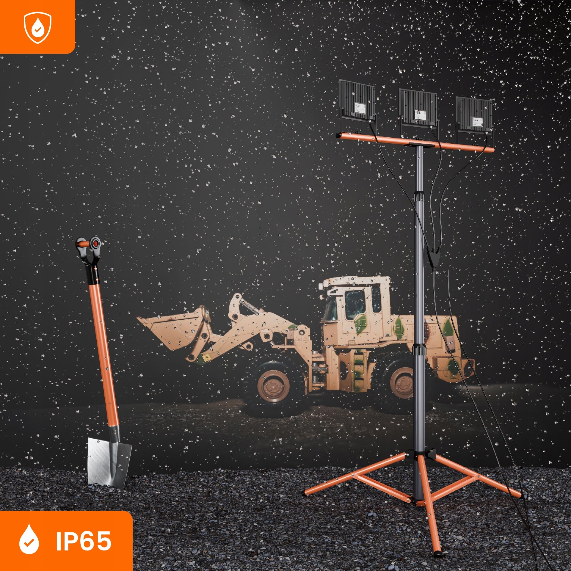 Halogen LED Tripod Construction Floodlight 3x 50W 16500lm Lamp On Stand Brand Smartled