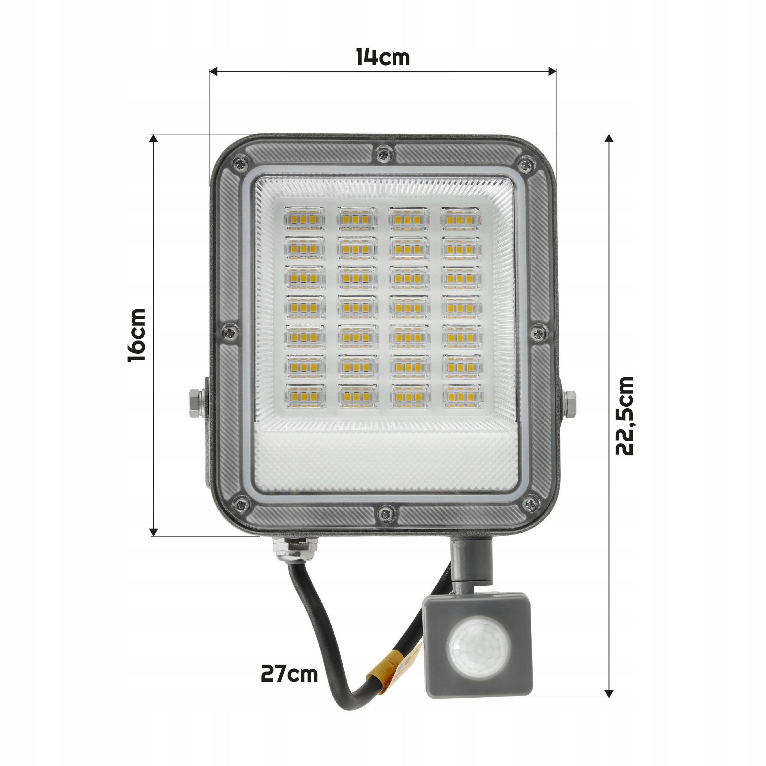 Halogen LED With Motion Sensor Floodlight Lamp 50W 4500lm Premium Detector Brightness 4500 lm