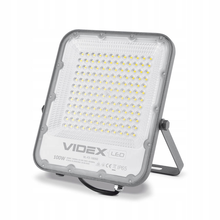 Halogen LED floodlight gray LAMP 100W 13000lm 5000K IP65 VIDEX neutral Manufacturer code VL-F2-1005G