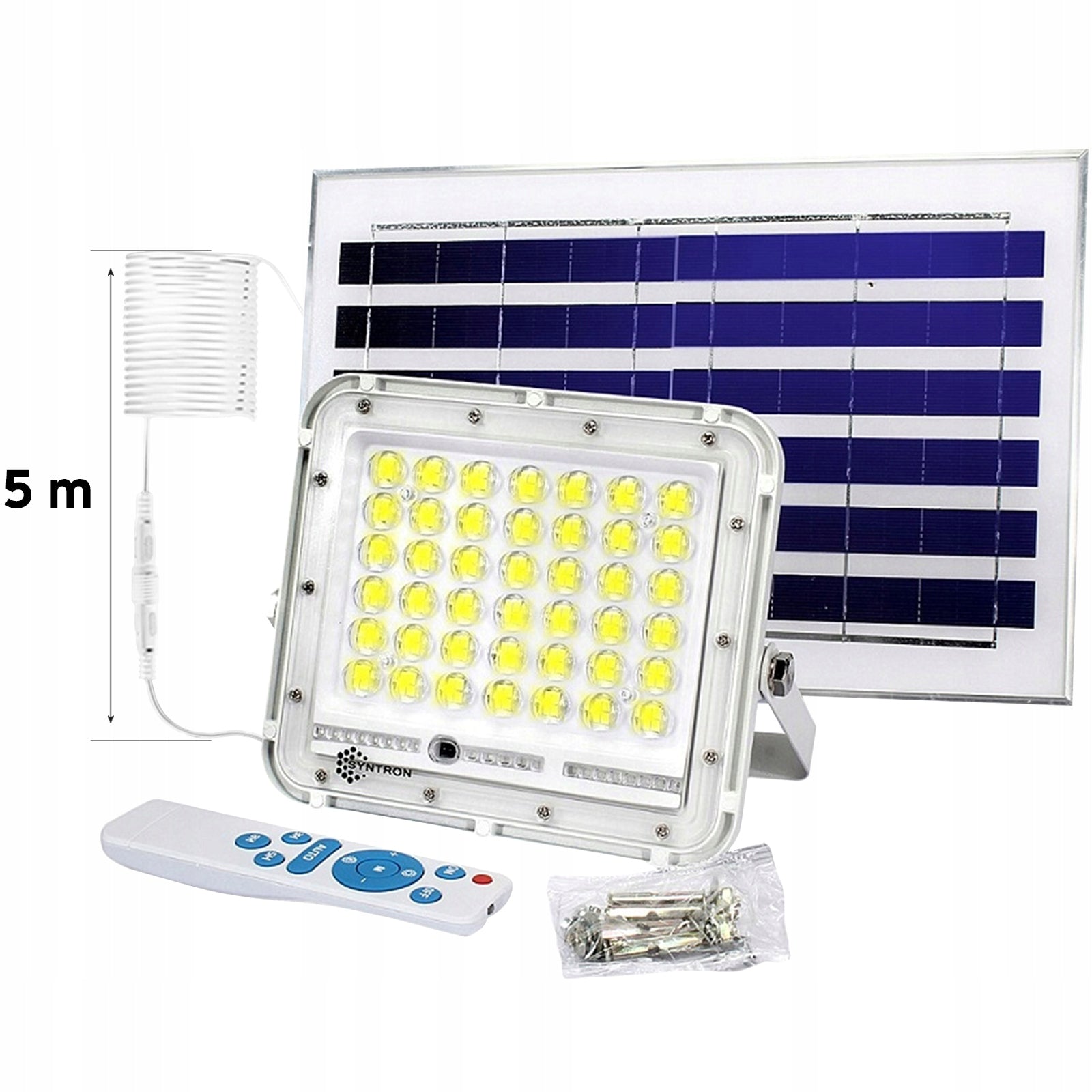 Halogen Solar LED Floodlight Lamp Sensor 50W+ Remote Control Cable 5M Strong