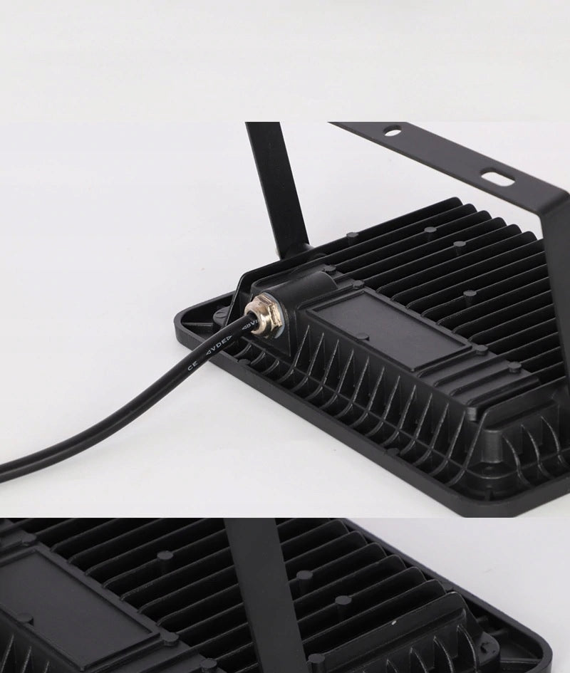Halogen floodlight 300W slim black with motion sensor IP67 6000K sensor Length 40 cm
