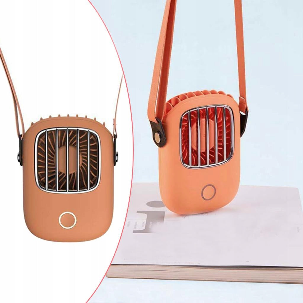 Halter Fan, Portable Handheld Quiet Hanging Desk Fans, USB Orange Manufacturer code perkf-72027702