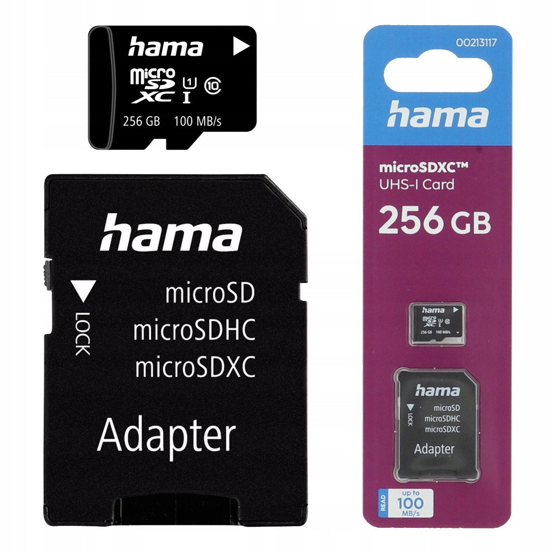 Hama MicroSDXC Memory Card 256 GB Class 10 UHS-I 100 MB/s with Adapter