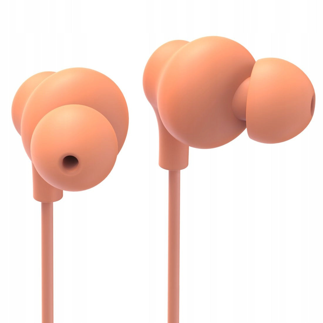 Hama WIRED IN-EAR HEADPHONES CURLY USB-C ORANGE REMOTE CONTROL MICROPHONE Brand Hama