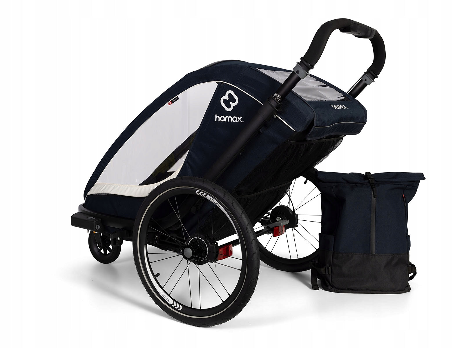 Hamax - BREEZE bicycle trailer, double - Navy/cream For for kids