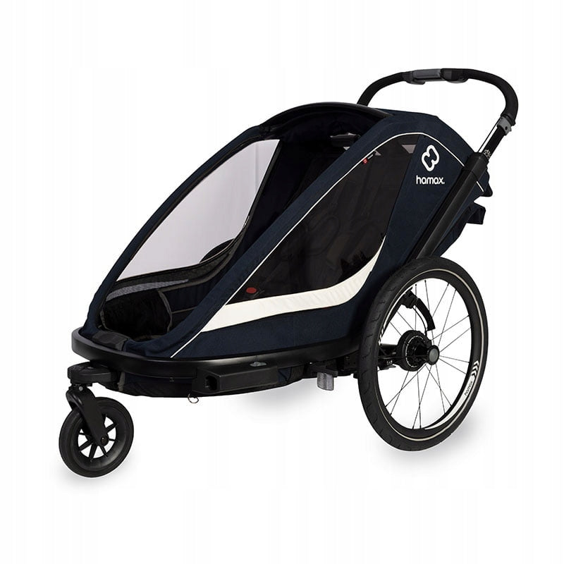 Hamax - BREEZE bicycle trailer, double - Navy/cream