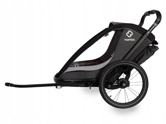 Hamax - COCOON ONE- Grey/black bicycle trailer Color black