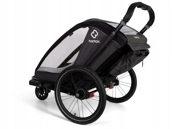 Hamax - COCOON bicycle trailer, double - Grey/black Maximum load 42 kg