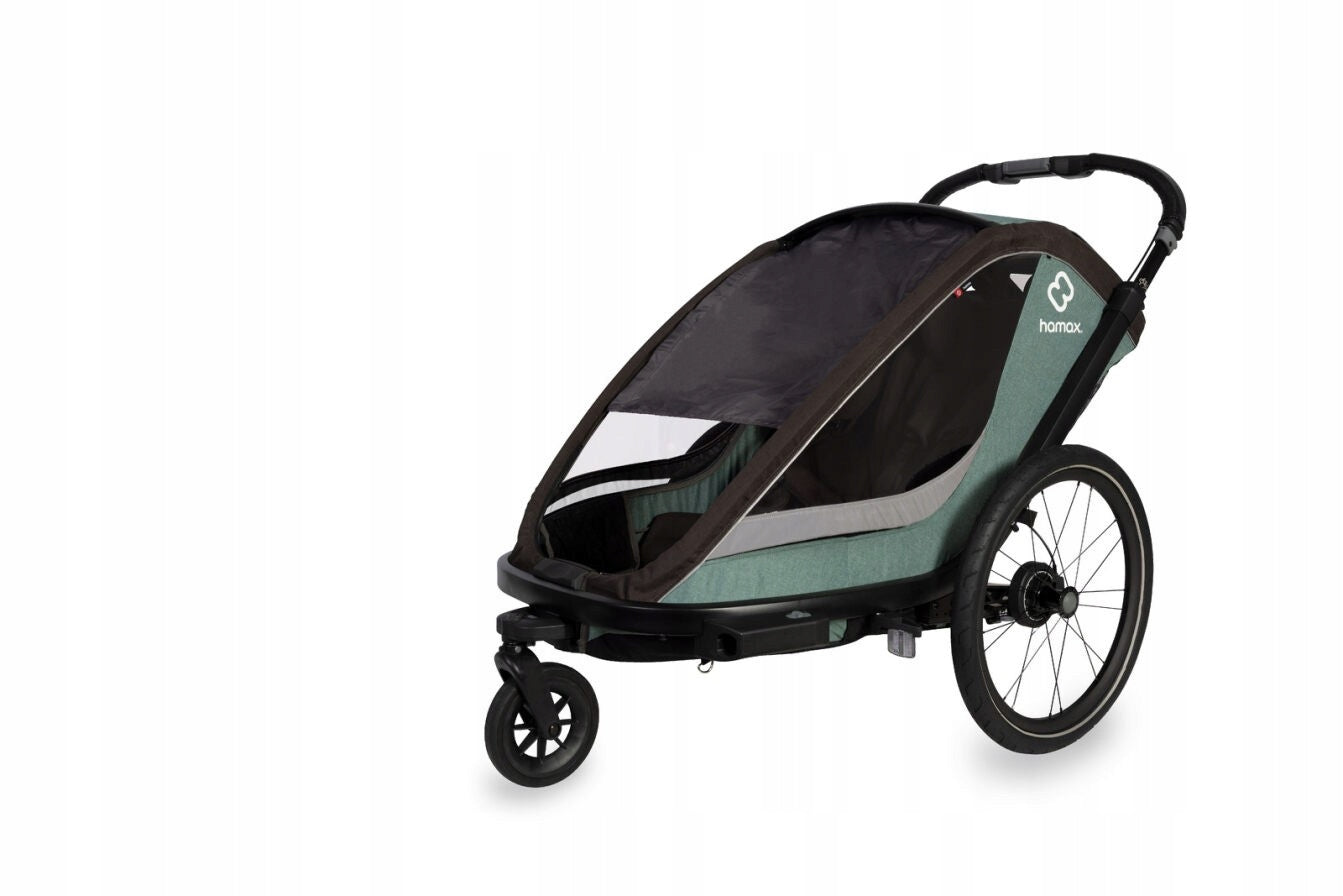 Hamax - COCOON children's bicycle trailer, double - Green/black