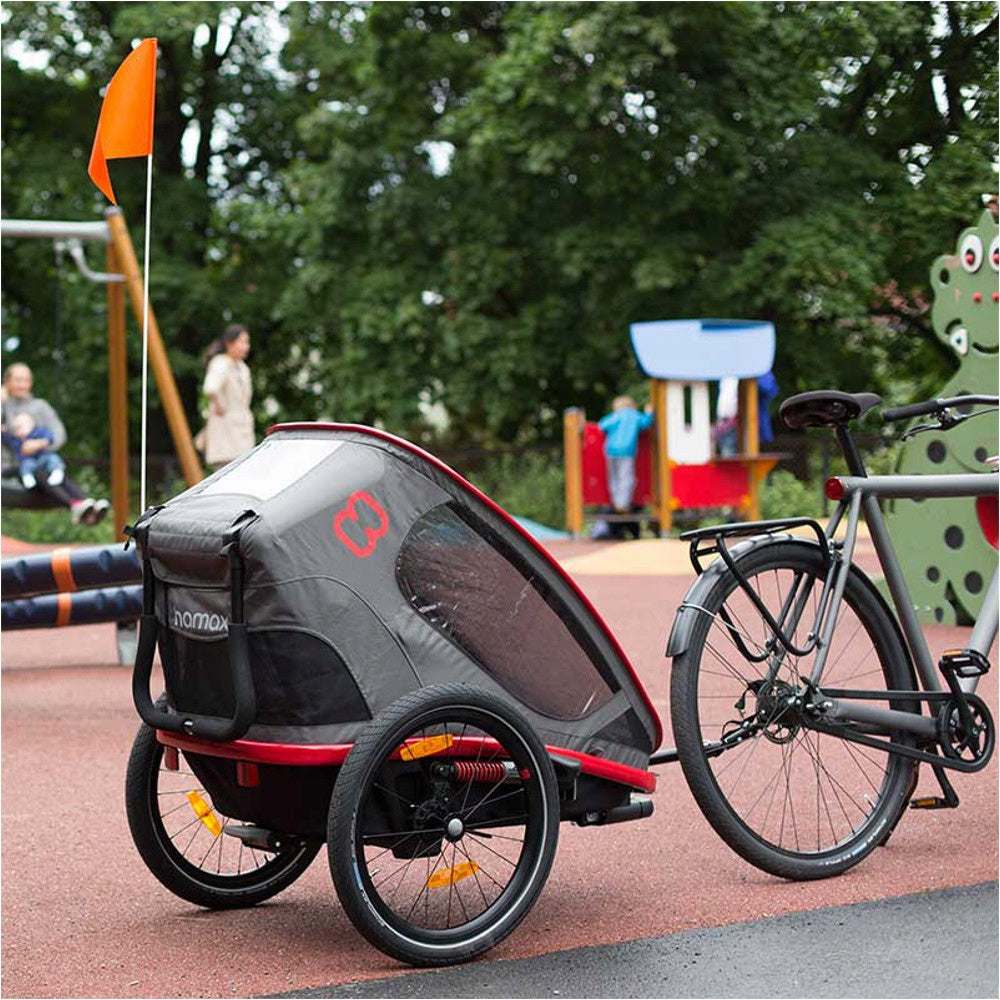 Hamax Outback Twin Baby Trailer Green 22kg 2 Children Stroller Number of seats 2