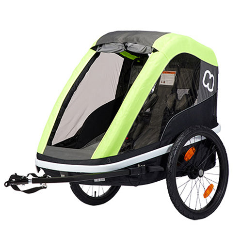 Hamax Traveller Twin Baby Trailer 2-Person Green + Stroller