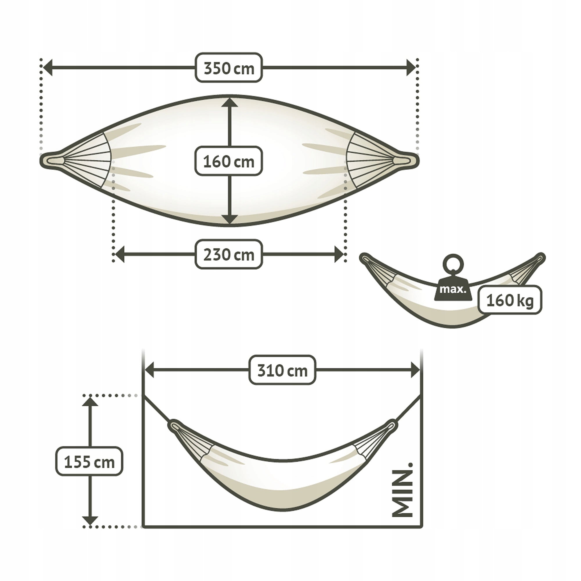 Hammock La Siesta Brisa Wave Double Color blue