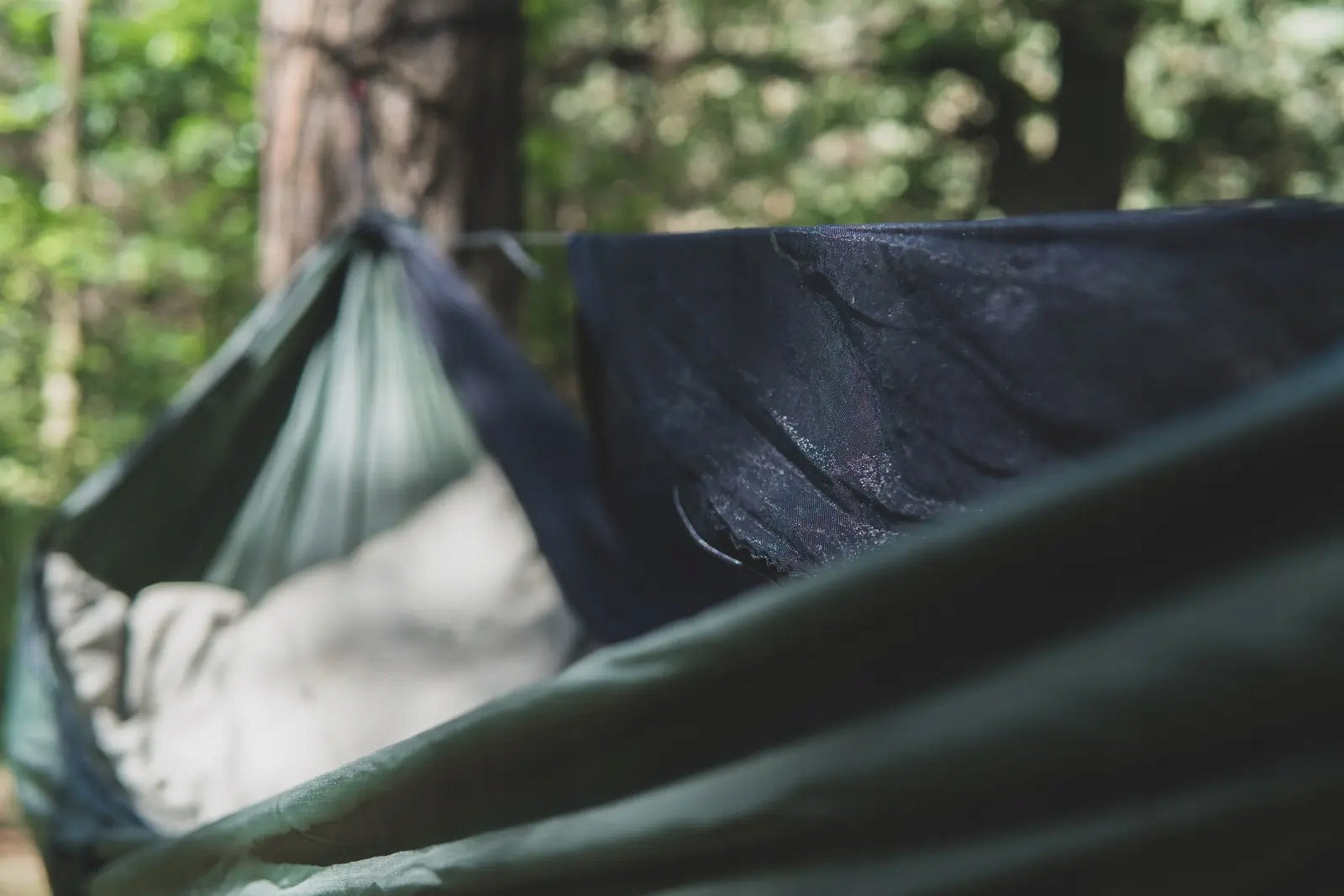 Hammock Light Dragonfly V2 Green Long 350 cm with Mosquito Net Single Zip Kind hammock without rod