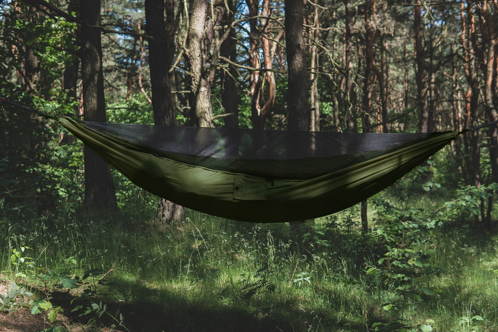 Hammock TigerWood Dragonfly V2 Khaki with Mosquito Net Single Zip Total length 300 cm