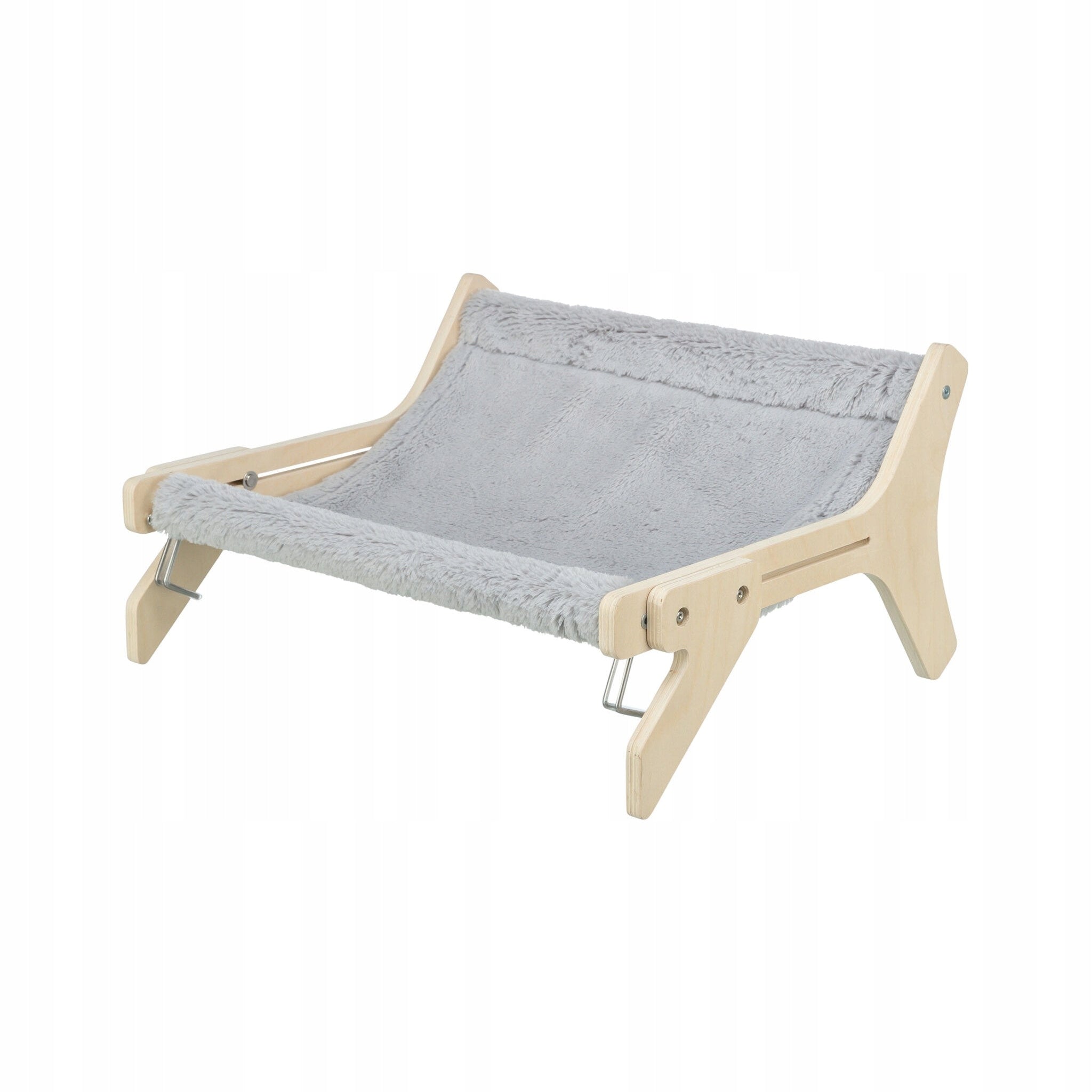 Hammock cat bed wood/plush 47x24x38cm freestanding/hanging