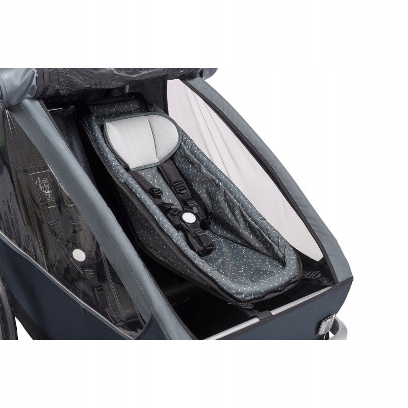 Hammock infant car seat for trailer CROOZER Graphite Blue+White Brand Croozer