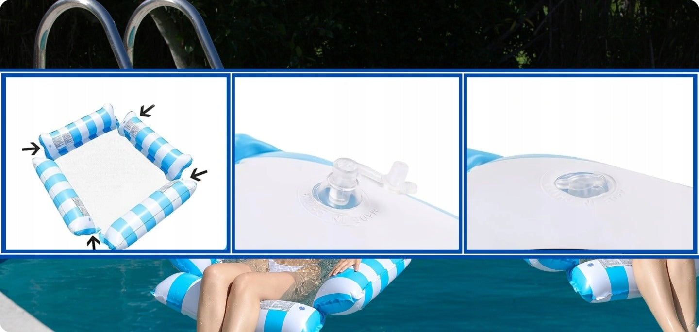 Hammock water mattress for swimming chair lounger inflatable swimming wheel Packaging status original