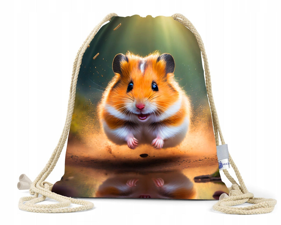 Hamster bag / Workoplecak / Cotton cord / Reflector / Hamster