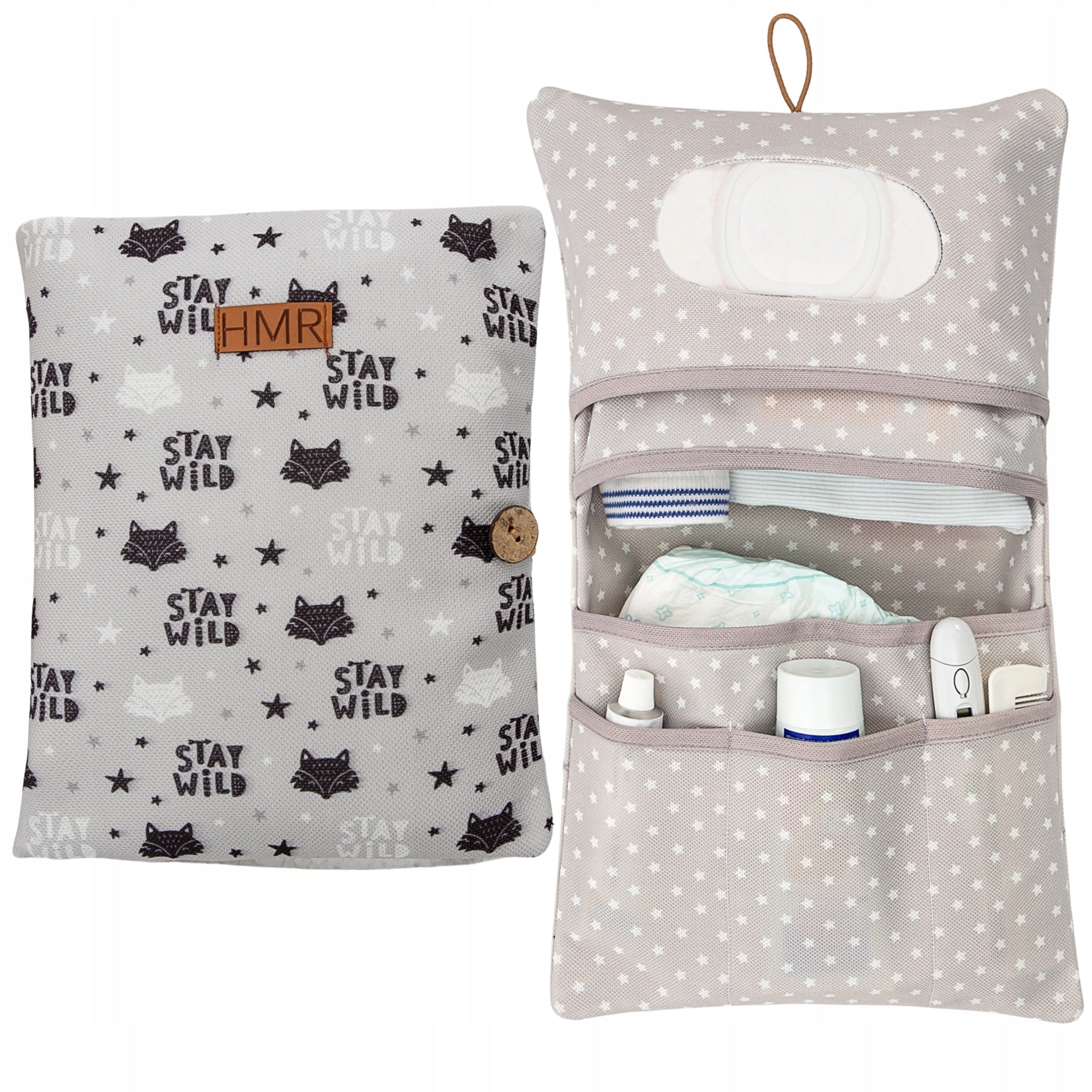 Hamur Home 2in1 Diaper and Cosmetic Bag Organizer for Mom and Babies