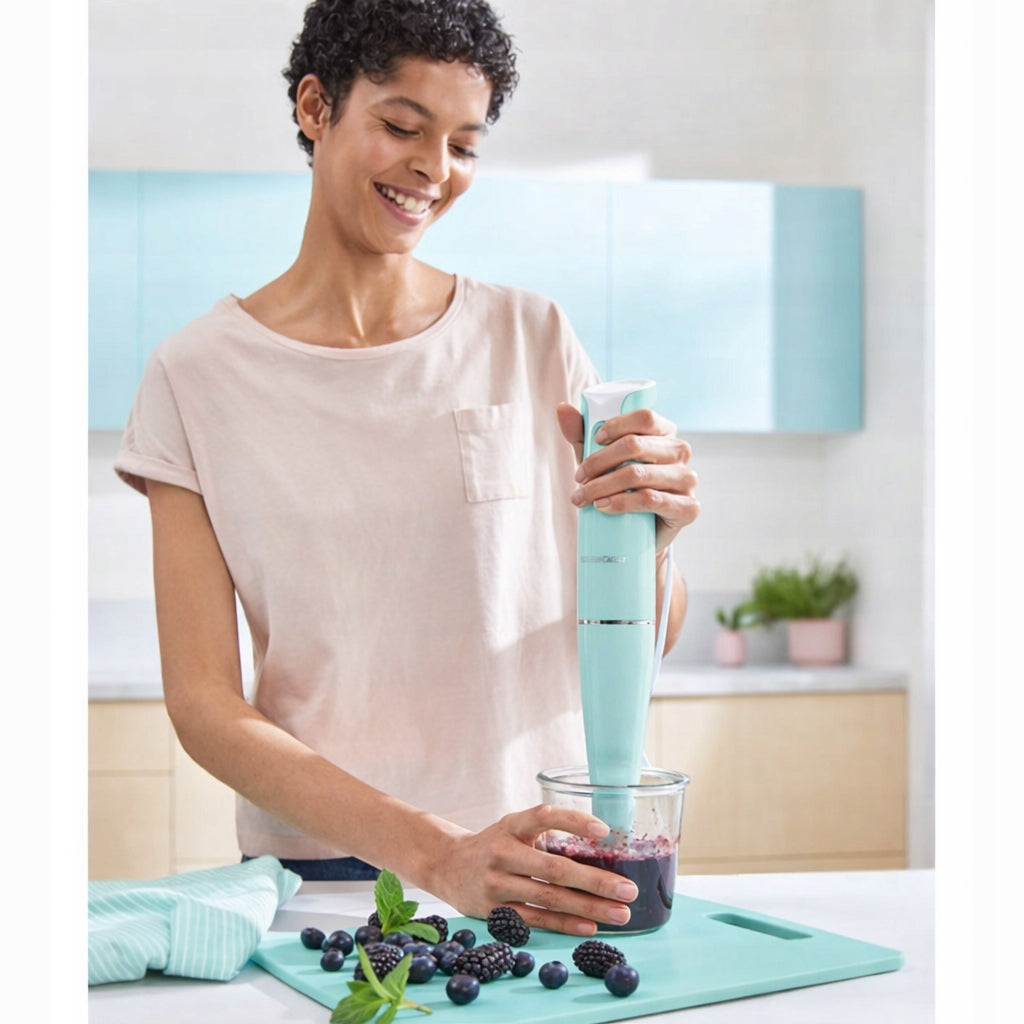 Hand BLENDER SilverCrest 350W TURBO Stainless Steel Ergonomic Packaging status original