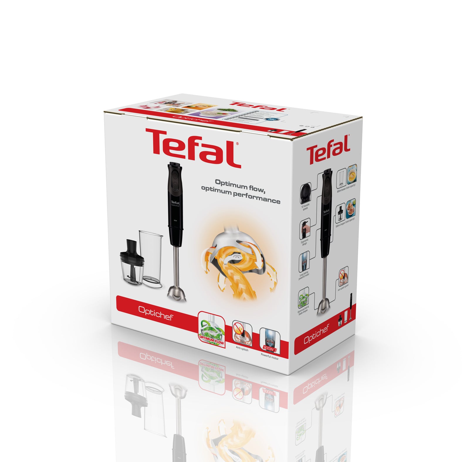 Hand Blender Mixer Tefal OptiChef 2in1 HB6418 800W 0,8L Black Packaging status original